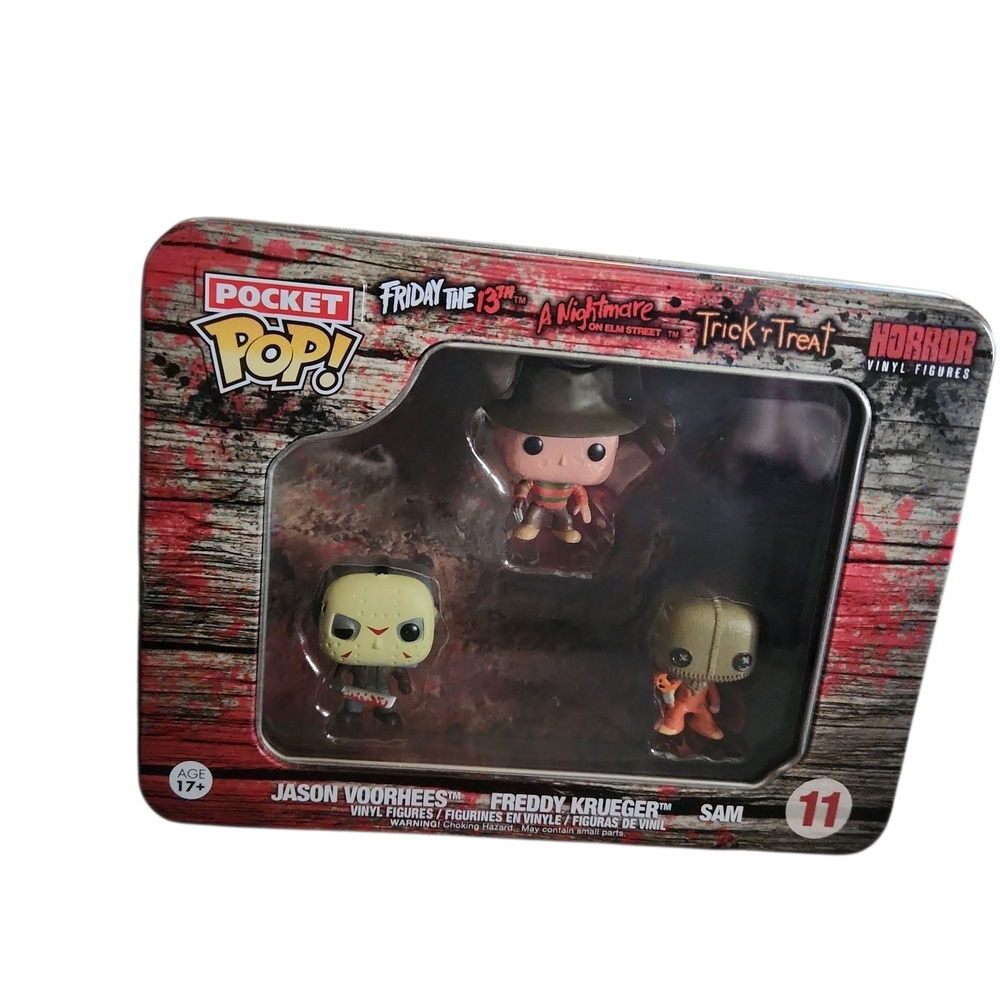 Funko Pocket Pop Horror Tin 11 Jason Freddy Sam Mini Vinyl Figures Set
